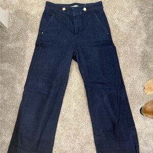 LOFT Blue Flare Wide Leg Jeans High-Rise